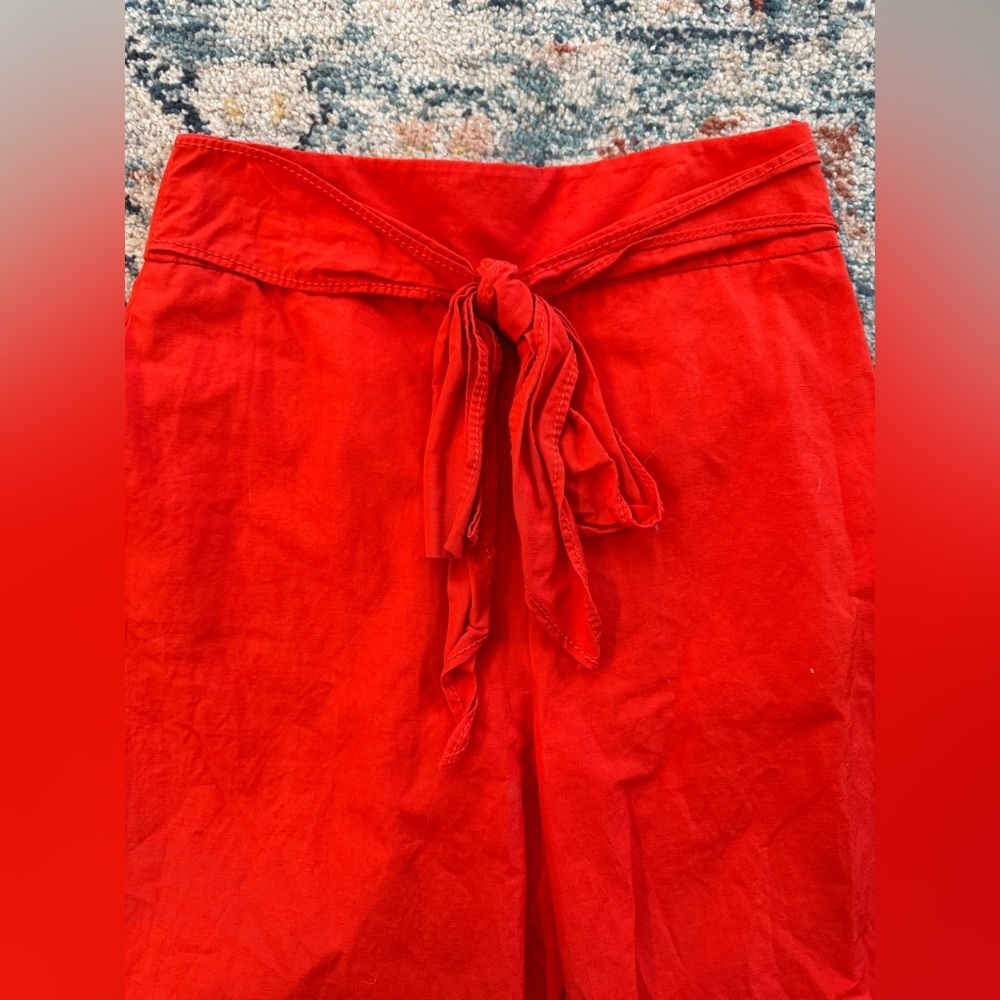 Kate Spade Vibrant Orange Slub Cotton/Linen Culotte Pants
Size 00 - Picture 4 of 9